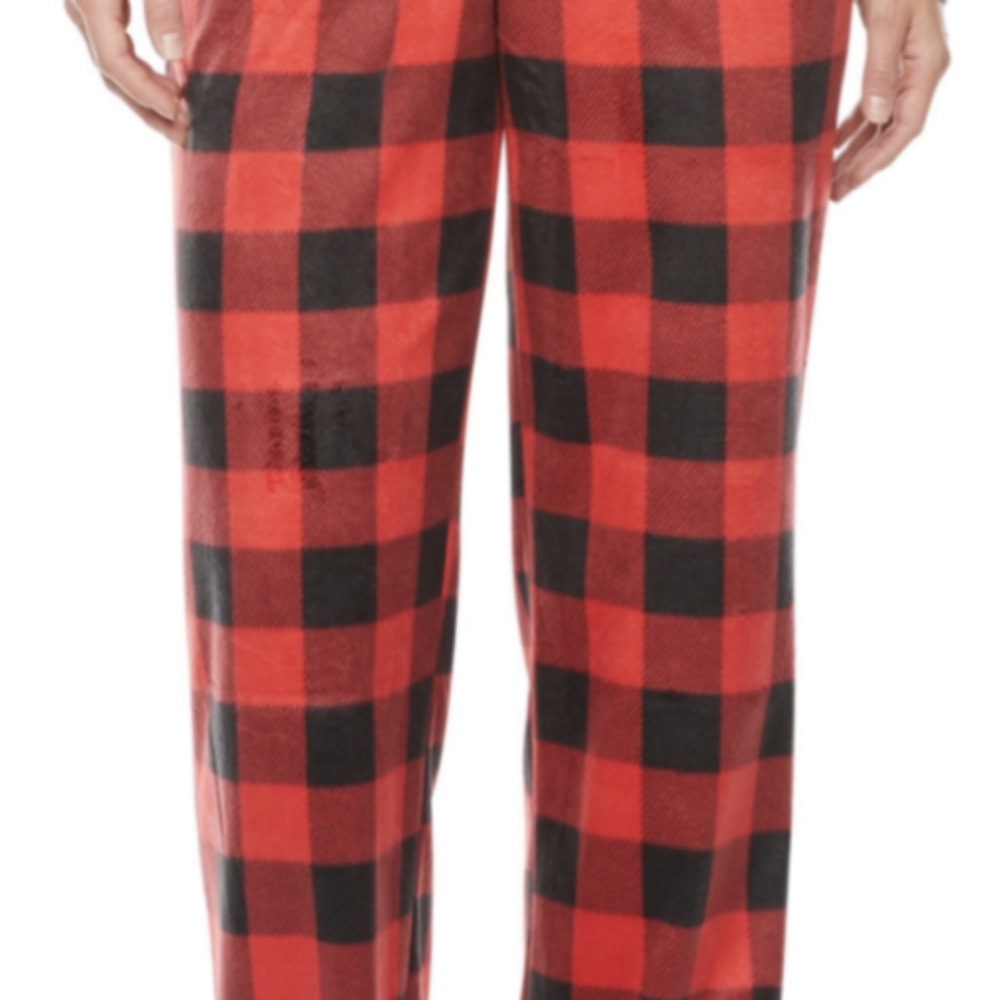 Sleep Chic Women’s red and black buffalo plaid lounge pants. Size XL
